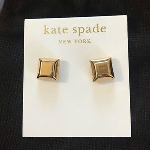 Kate spade square gold earrings